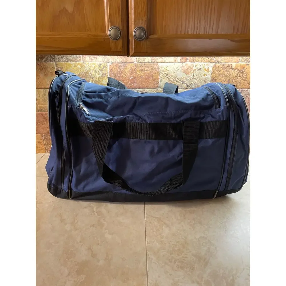 Salomon Duffel Bag Blue Gym Travel Sports Bag Large Multi Pocket Hockey